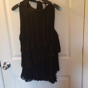 Black sleeveless top
